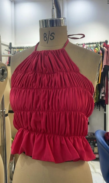 TANDUL Women Stunning Maroon Top