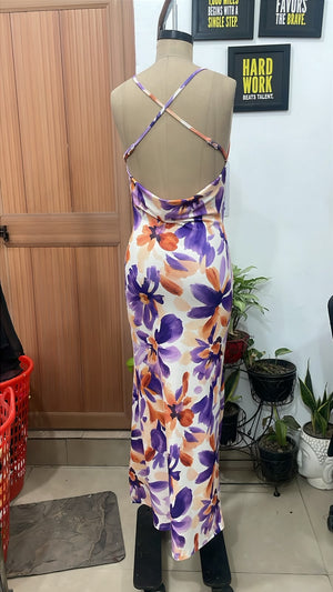 TANDUL Women Floral Cowl Neck Maxi Dress