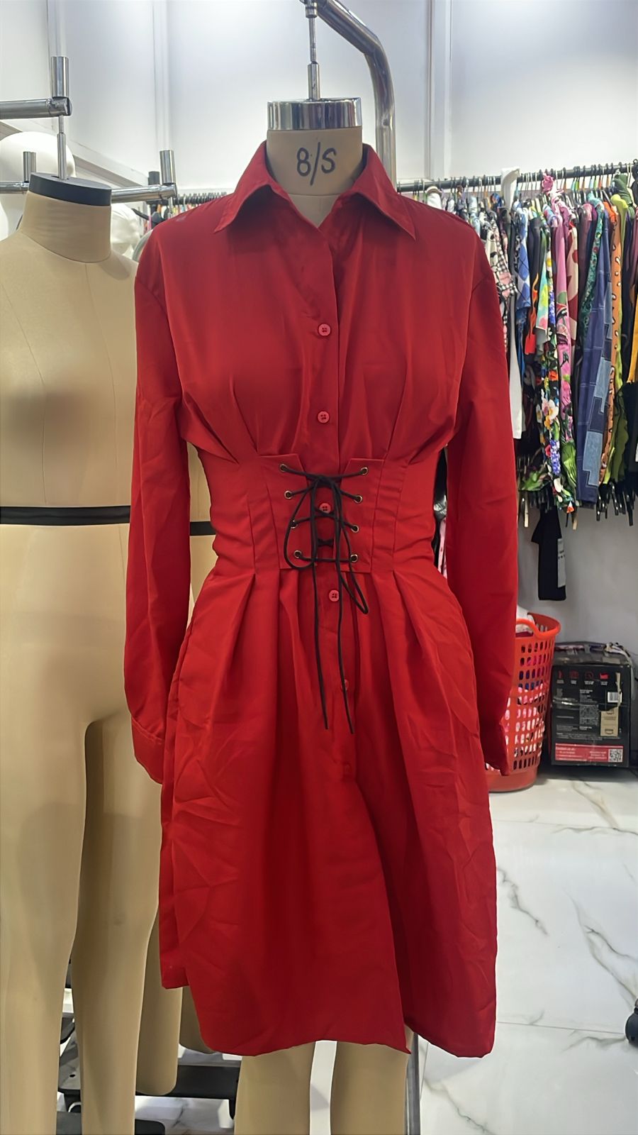 TANDUL Women Stunning Red Detailed Dress