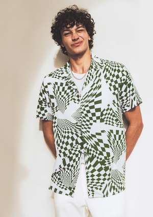 TANDUL Black and White Printed Casual Shirt