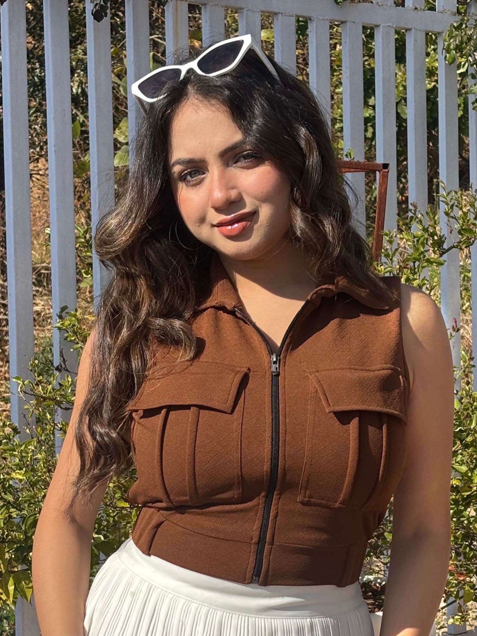 TANDUL Women Stylish Brown Top