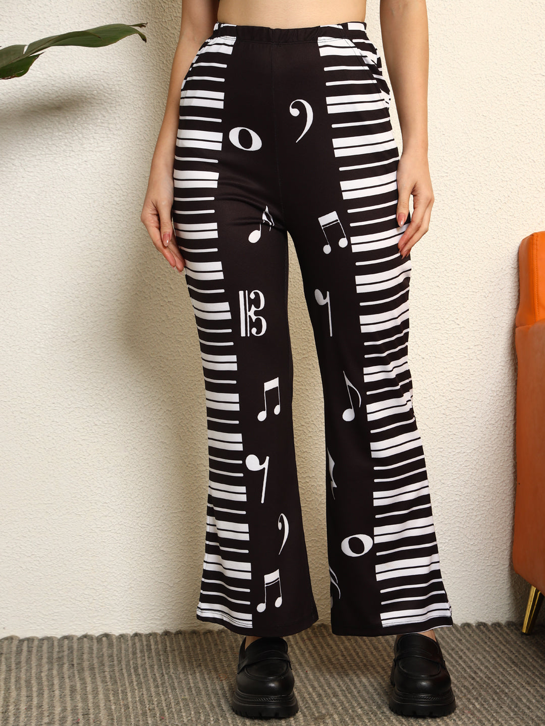 TANDUL Women Musical Notes Patterned Trouser