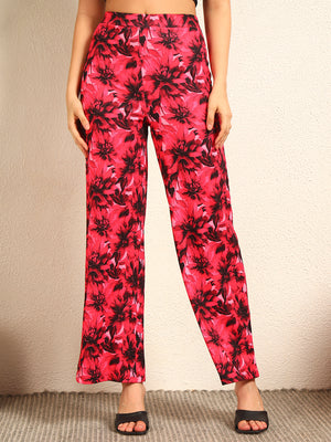 TANDUL  Women Pink Floral Printed Trouser