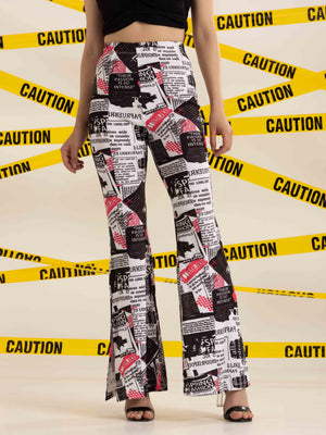 TANDUL  Women Regular Fit Multicolor Lycra Blend Trousers