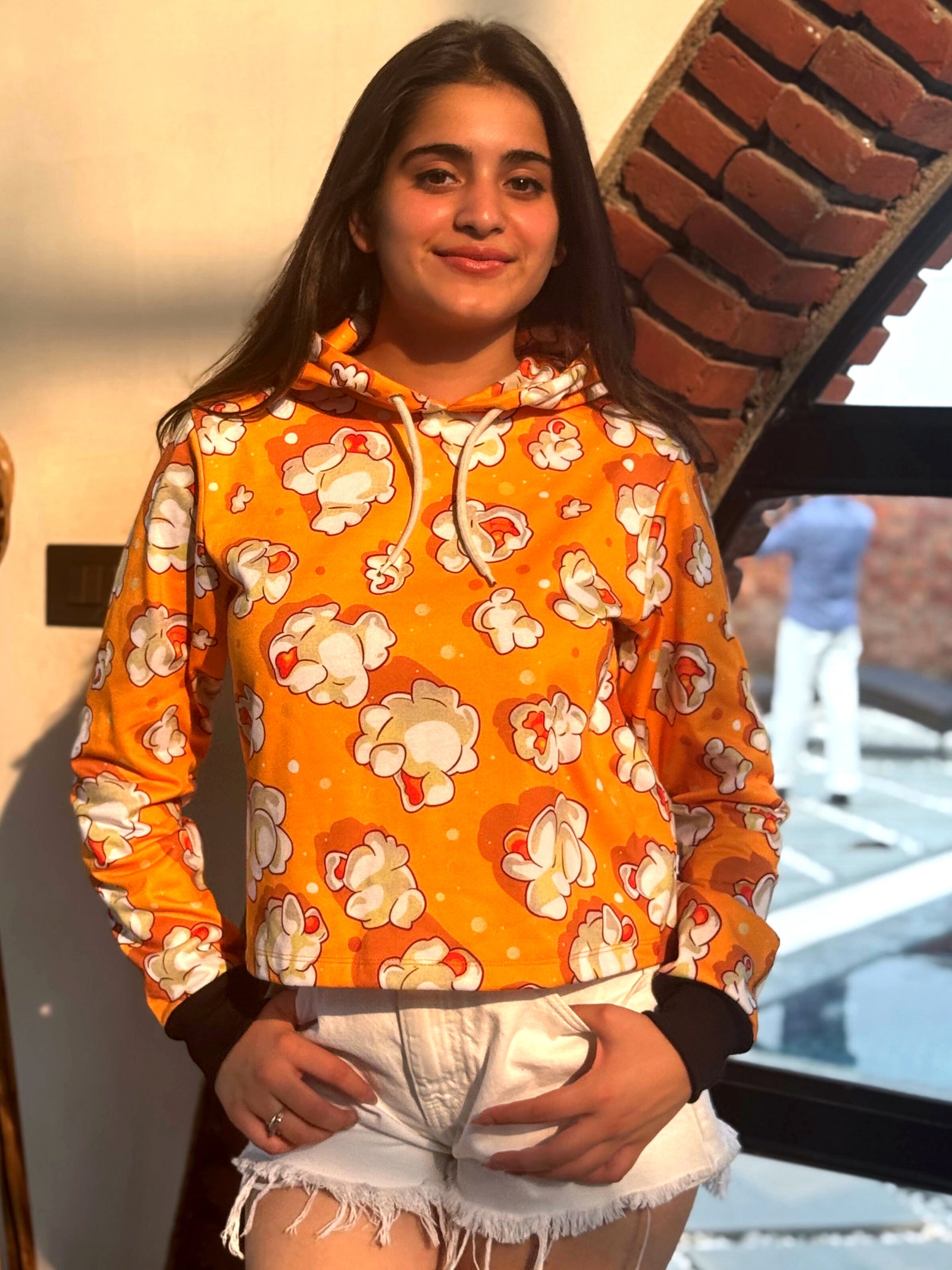 TANDUL Women Yellow Printed Hoodie