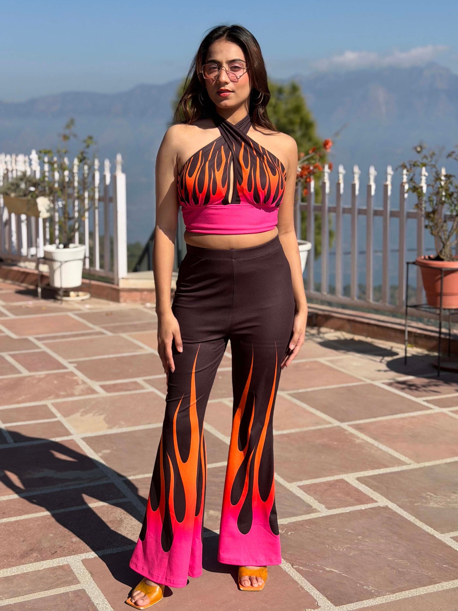 TANDUL Women Bold Flame Printed Co-ord Set