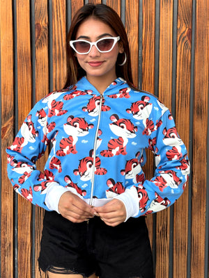 TANDUL Women Skyblue Printed Jacket