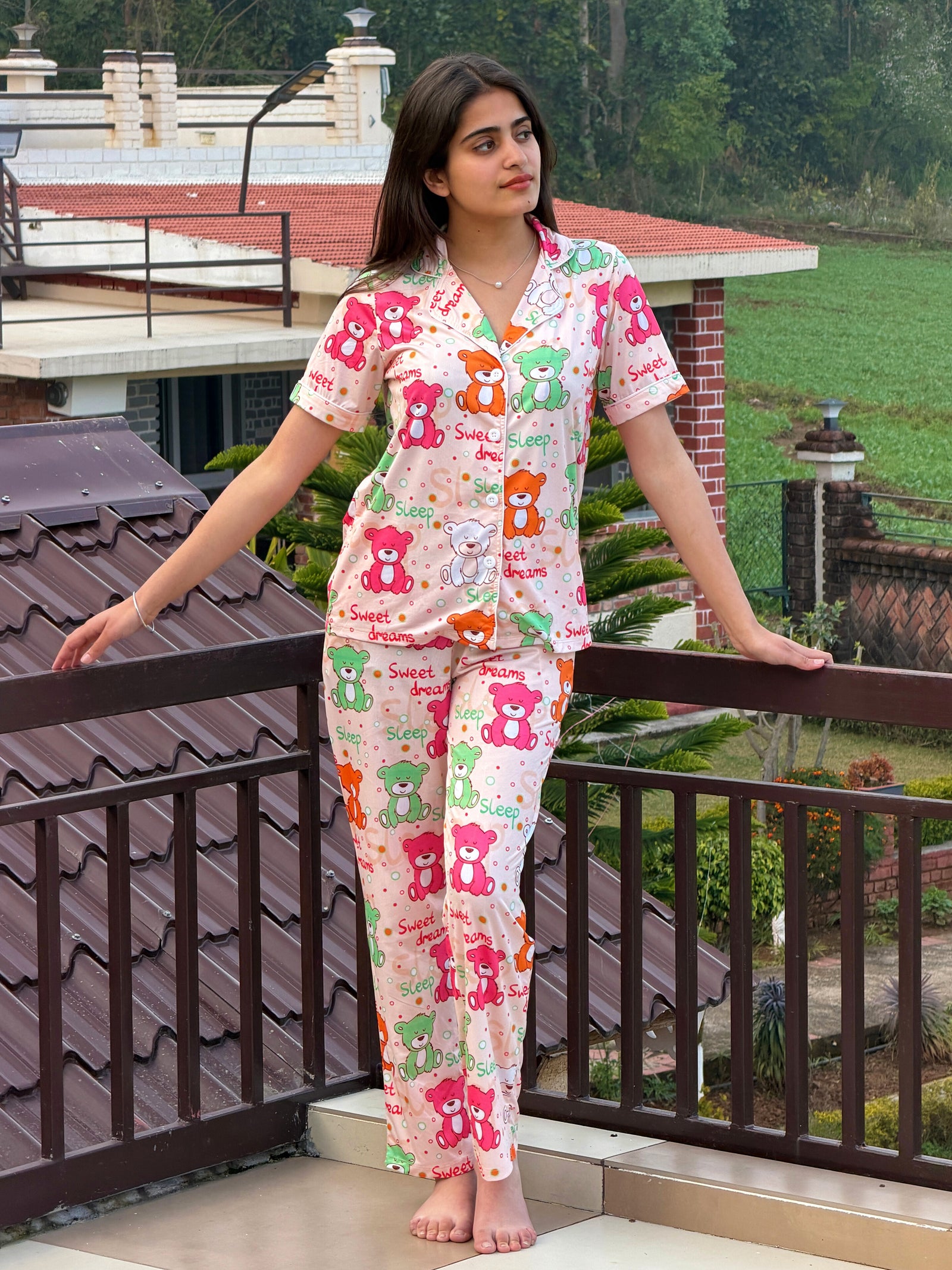 TANDUL Women Soft Printed Nightsuit