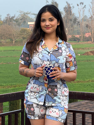 TANDUL Women Printed Comfy Nightsuit