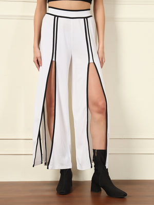 TANDUL Stylish White Women Trouser
