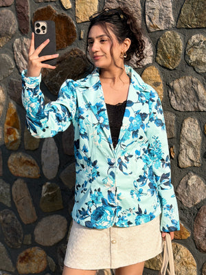 TANDUL Women Multicolor Floral Printed Blazer
