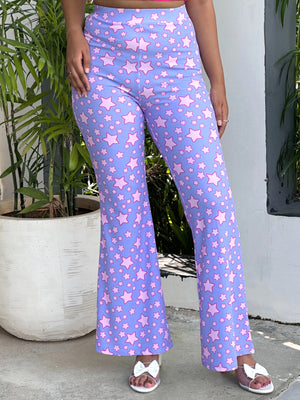 TANDUL Women Stylish Pink Stars Printed Trouser