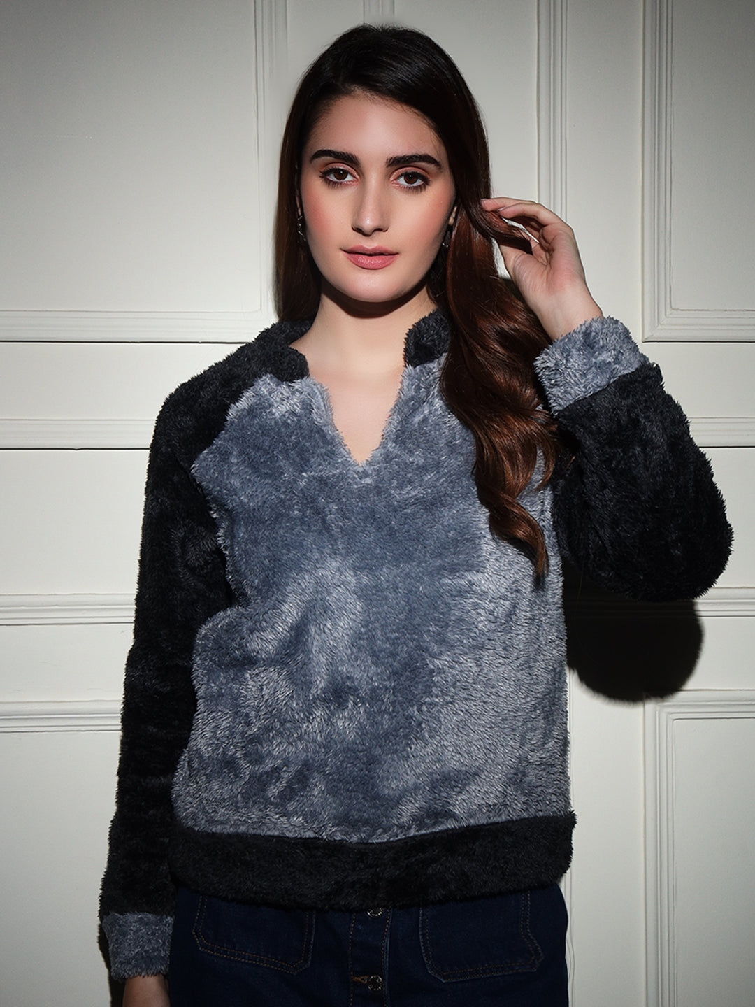 TANDUL  Women Full Sleeve Solid Sweatshirt