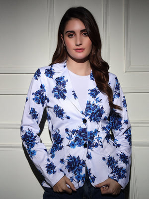 TANDUL  Polyester Floral Print Coat For Women