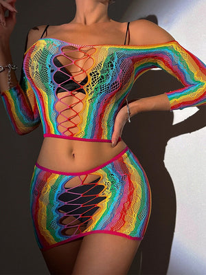 ELTIRE Vibrant And Stylish Rainbow striped