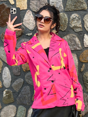 TANDUL Women Striking Pink Blazer