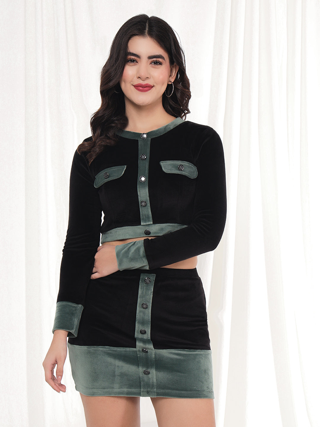 TANDUL Top Skirt Co-ords Set