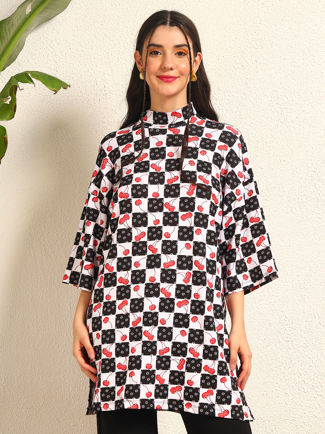 TANDUL Women Oversize Cherry Printed Tunic