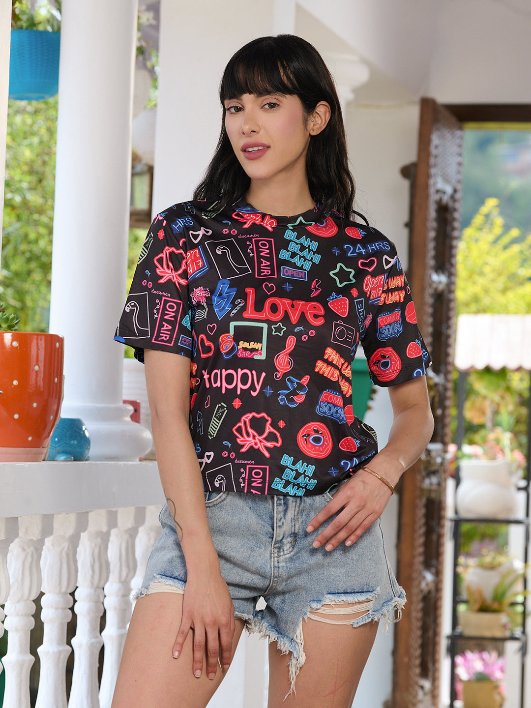 TANDUL Women Printed T-shirt