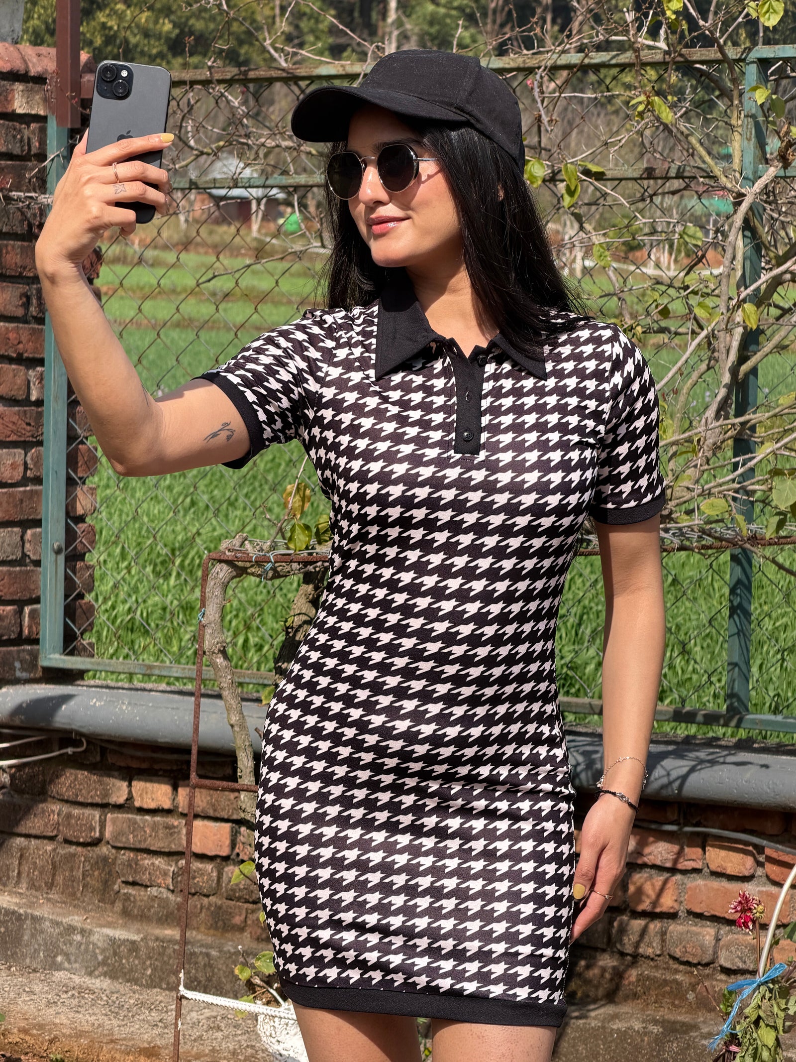 TANDUL Classic Check Printed  Dress