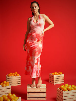 TANDUL  Women Bodycon Orange Dress