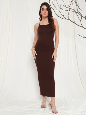 TANDUL  Women Bodycon Brown Dress