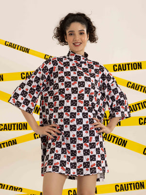 TANDUL Women Oversize Cherry Printed Tunic