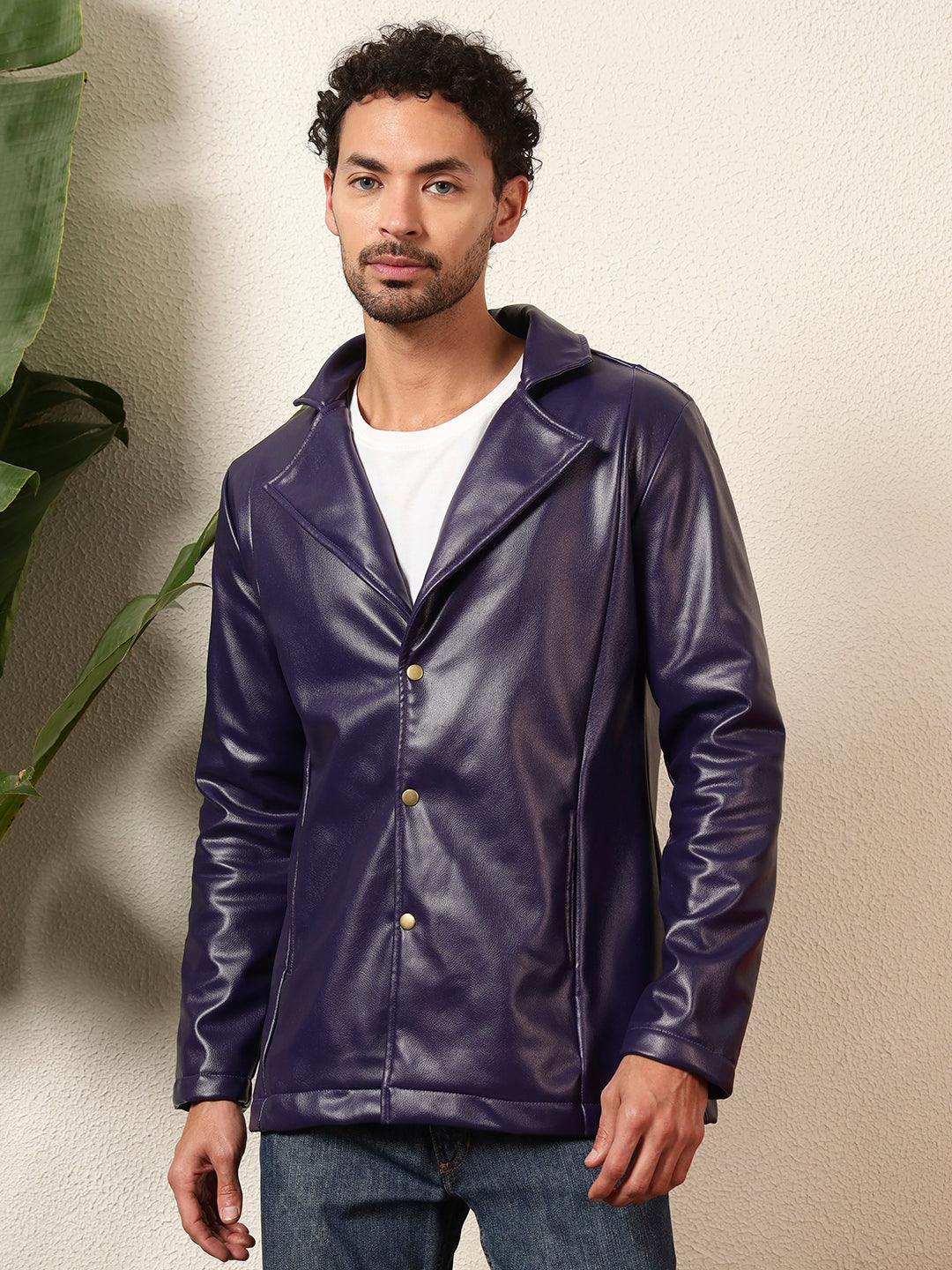 TANDUL Men's Solid Blue Blazer