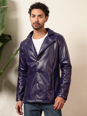 TANDUL Men's Solid Blue Blazer