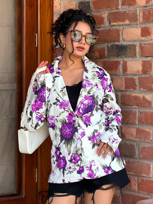TANDUL Women Multicolor Floral Printed Blazer