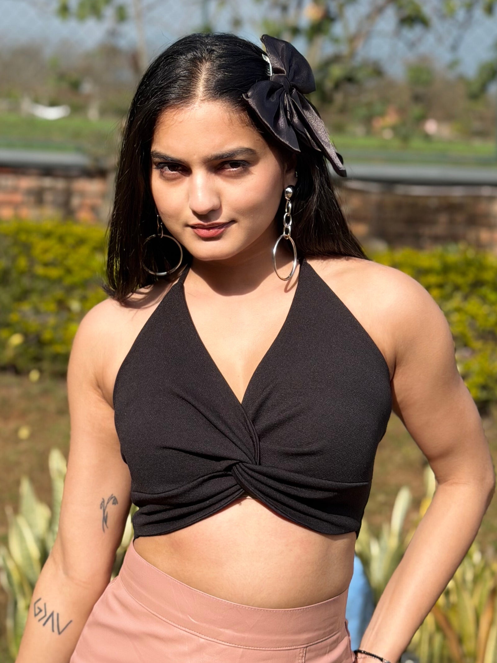 TANDUL Women Stylish Black Top