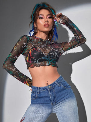 TANDUL  Casual Regular Sleeves Printed Women Multicolor Top