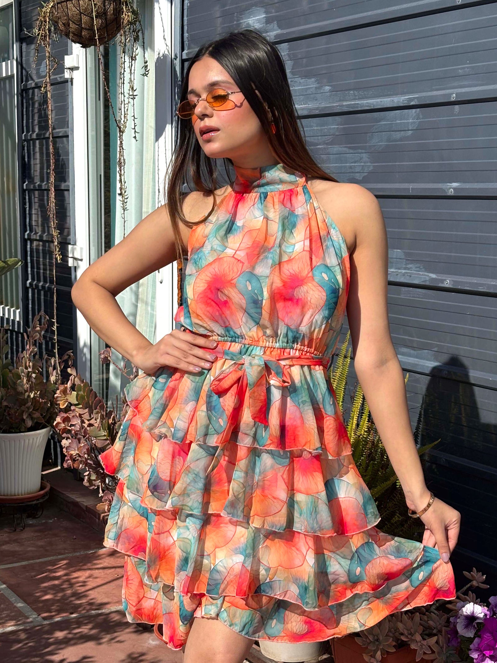 TANDUL Women Stunning Floral Georgette Dress