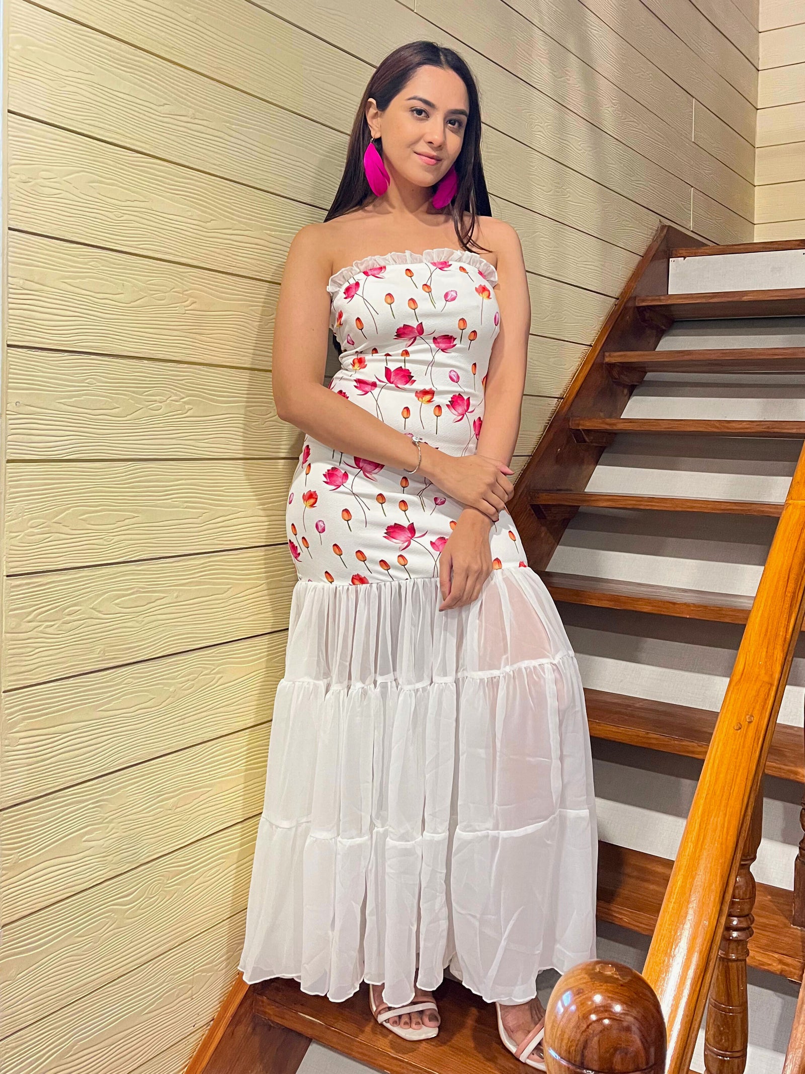 TANDUL Women Pink Flower Printed Dress