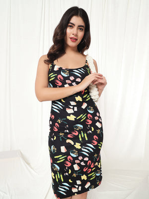 TANDUL  Women Bodycon Black Dress