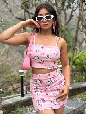 TANDUL Women Adorable Hello Kitty Printed Co-ord Set