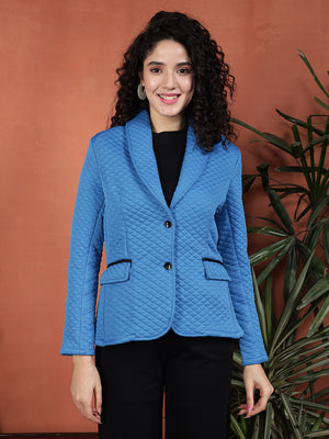 TANDUL Women Elegant Blue Blazer