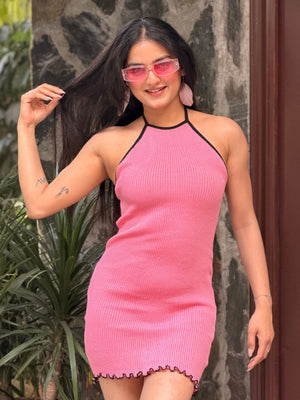 TANDUL Women Stunning Pink Knitted Dress