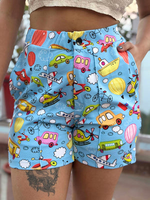 TANDUL Women Skyblue Printed Shorts