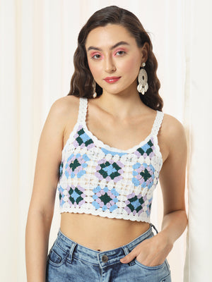 TANDUL  Casual Sleeveless Printed Women Multicolor Top