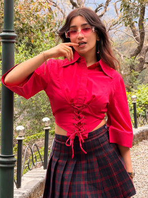 TANDUL Women Stylisg Fucshia Pink Shirt