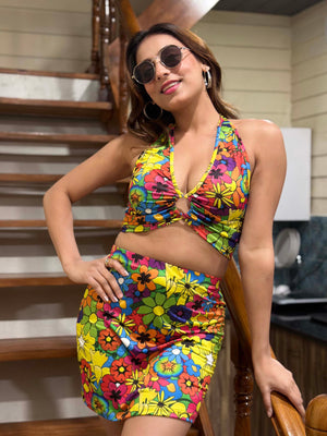 TANDUL Women Multicolor Floral Printed Co-ord Set