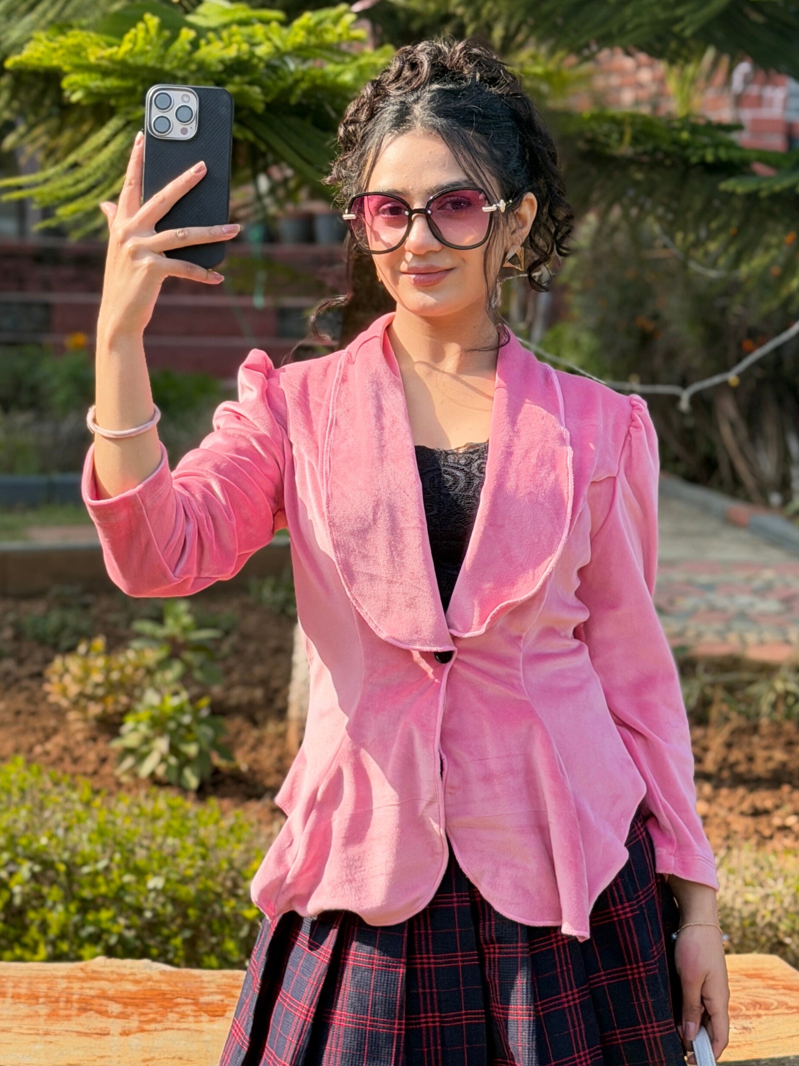 TANDUL Women Pink Solid Blazer