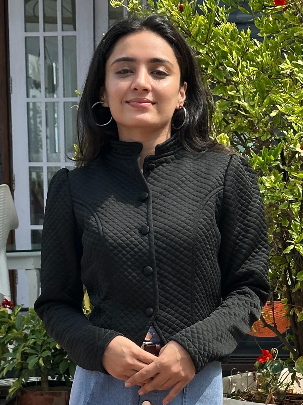 TANDUL Women Sleek Black Jacket
