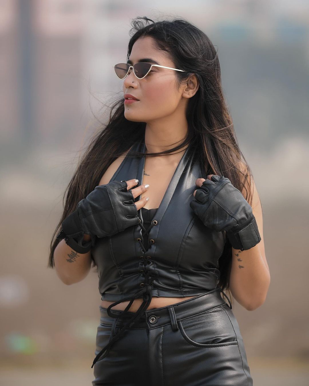 TANDUL  Casual Sleeveless Solid Women Black Top