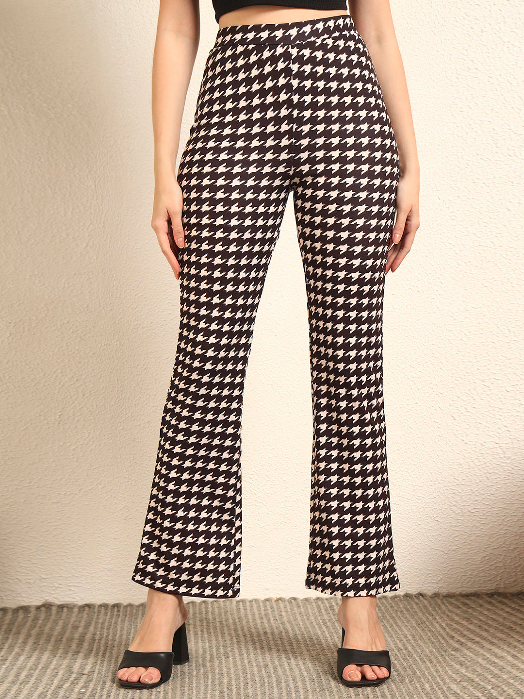 TANDUL  Women Regular Fit Multicolor Lycra Blend Trousers