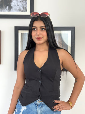 Women Solid Single Breasted Casual Blazer  (Black)