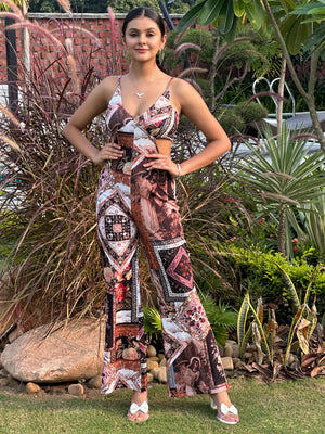 TANDUL Stunning Floral Printed Jumpsuit