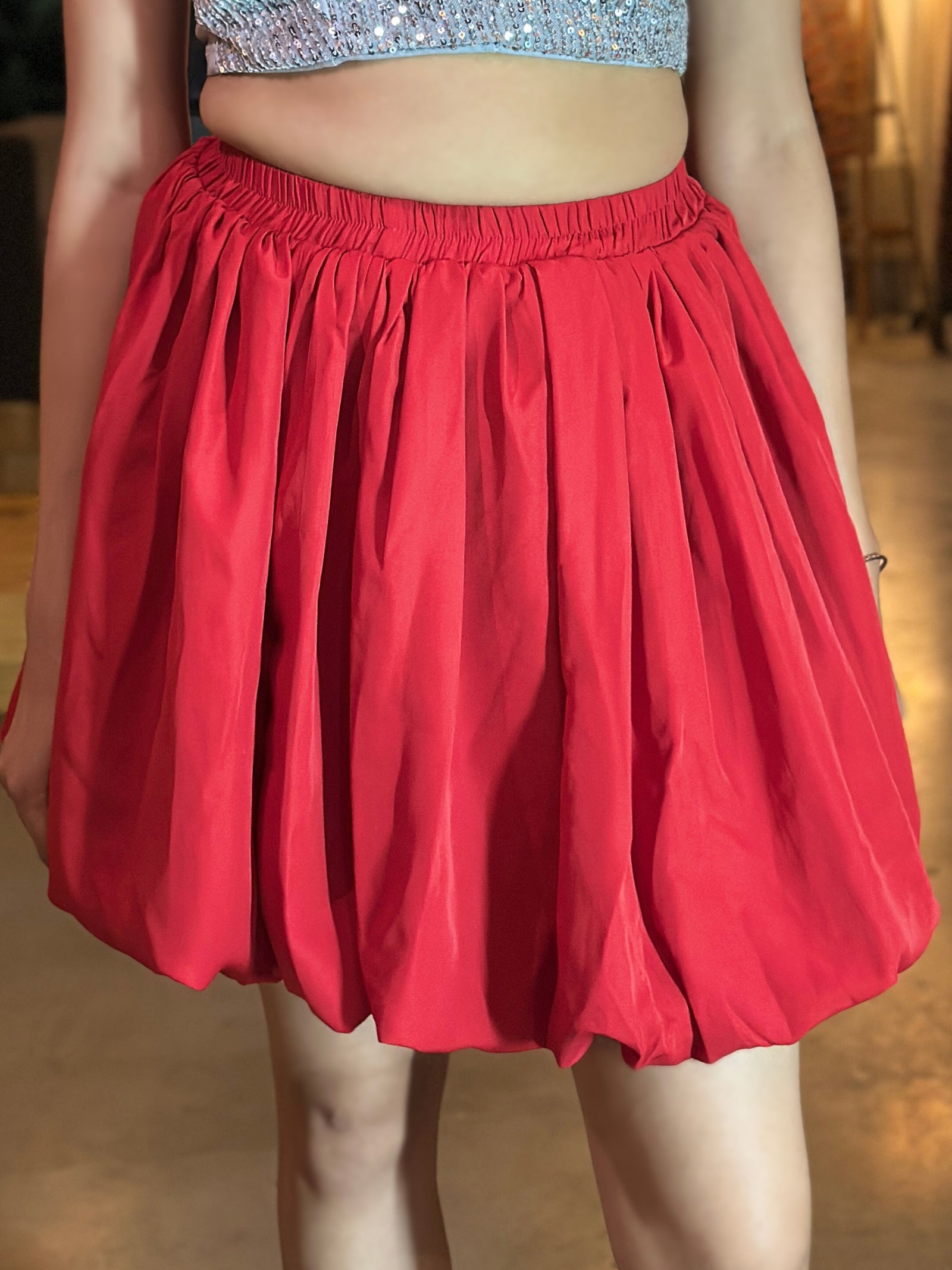 TANDUL Women Red Balloon Skirt