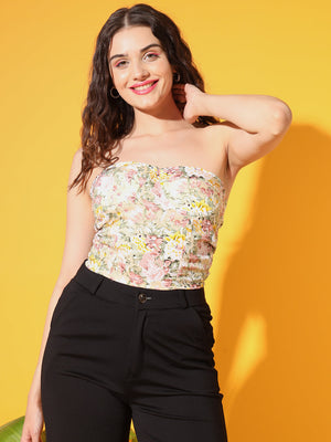 TANDUL  Casual Sleeveless Printed Women Multicolor Top